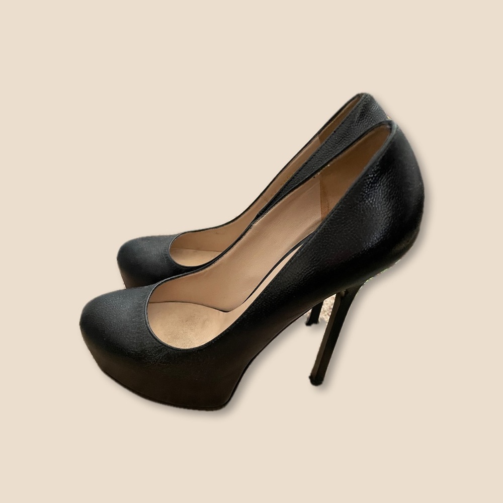 YSL black leather heels - Picture 3 of 6